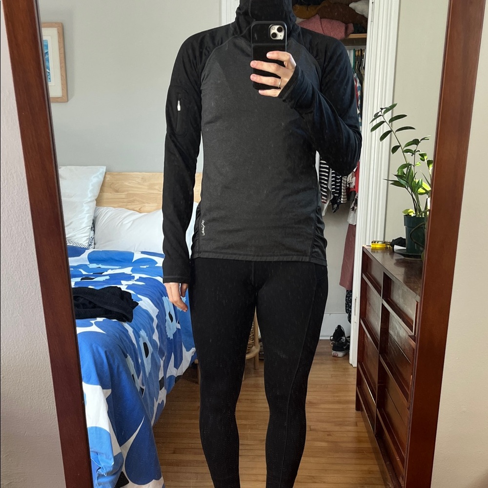 Black Athletic Reebok Fleece Lining Top